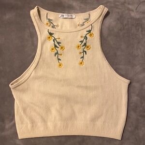 ZARA floral tank top